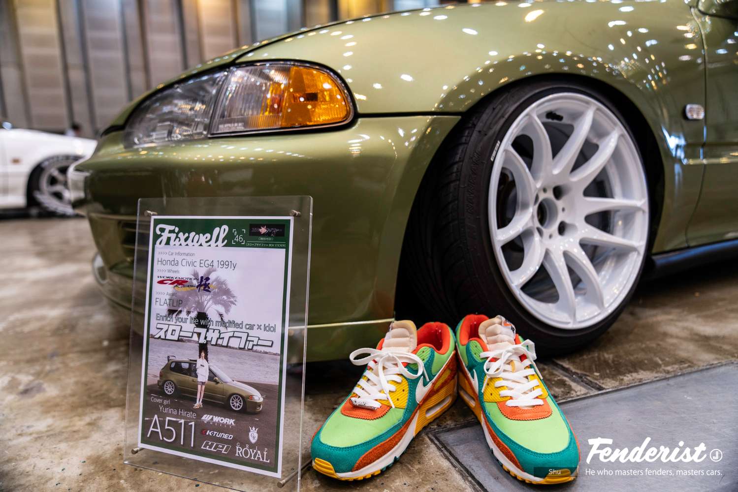 FENDERIST JAPAN spin-off event “FIXWELL” report. Cars and motorcycles on display.